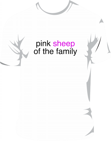 Camiseta - Pink sheep of the family